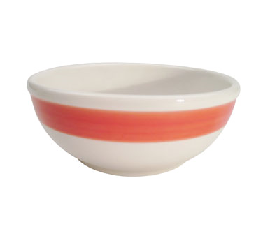 CAC China R-18-R 5.88" Dia. 15 Oz. Red Ceramic Round Rainbow Nappie (3 Dozen Per Case)