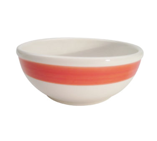 CAC China R-18-R 5.88" Dia. 15 Oz. Red Ceramic Round Rainbow Nappie (3 Dozen Per Case)