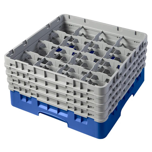 Cambro 16S800168 Camrack Glass Rack With (4) Soft Gray Extenders - 2 Cases