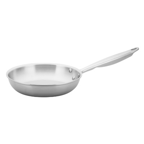 Winco TGFP-8 8" Stainless Steel and Aluminum Tri-Gen Induction-Ready Fry Pan