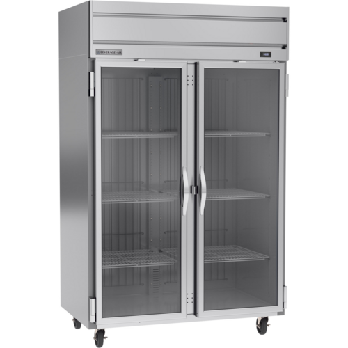 Beverage Air HF2HC-1G 52" W Two-Section Glass Door Reach-In Horizon Series Freezer - 115 Volts