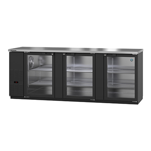 Hoshizaki HBB-4G-LD-95 95.5"W Three-Section Glass Door Refrigerated Back Bar Cooler
