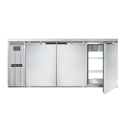 Continental Refrigerator BB79SNSSPT 79"W Solid Door Refrigerated Back Bar Cooler