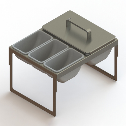 Glastender DICP-12B 4 Cup Condiment Drawer Insert