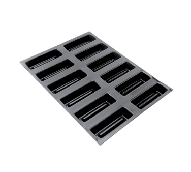 Matfer Bourgeat 336105 Flexipan Cake Mold 3 Oz. Cap. 4-3/4"L x 1-1/2"W x 1"H With Cavity Mold Food Grade Silicone