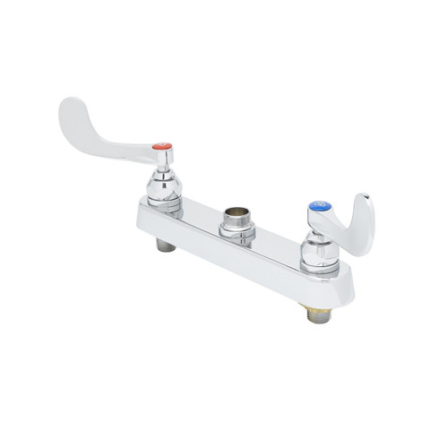 T&S Brass B-1120-LN-WH4 Workboard Faucet (Less Nozzle) deck mount with 8"