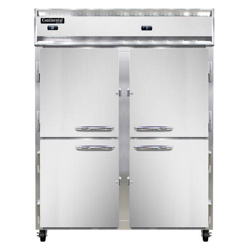 Continental Refrigerator 2RFE-HD 57" W Two-Section Solid Door Reach-In Extra-Wide Refrigerator/Freezer