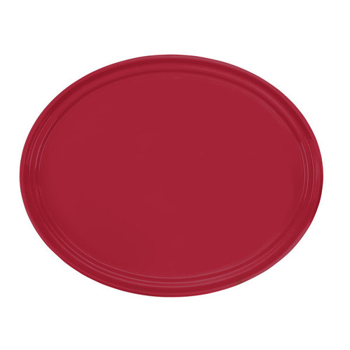 Cambro 2500505 19.25" Red Oval Serving Camtray - 6/Case