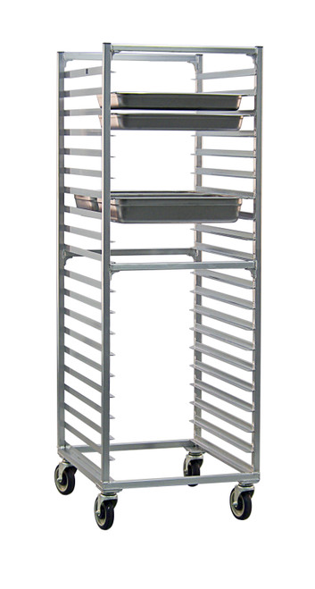 New Age 1509 36-Pan Side Load Aluminum Steam Table Pan Rack