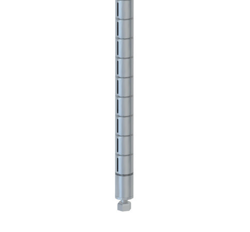 Metro 74Pq Qwikslot Post 74-5/8"H Clip Snaps Into Slot Brite Finish