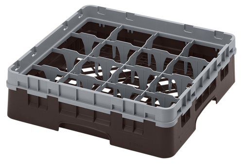Cambro 16S318167 Camrack Glass Rack With Soft Gray Extender - 5 Cases