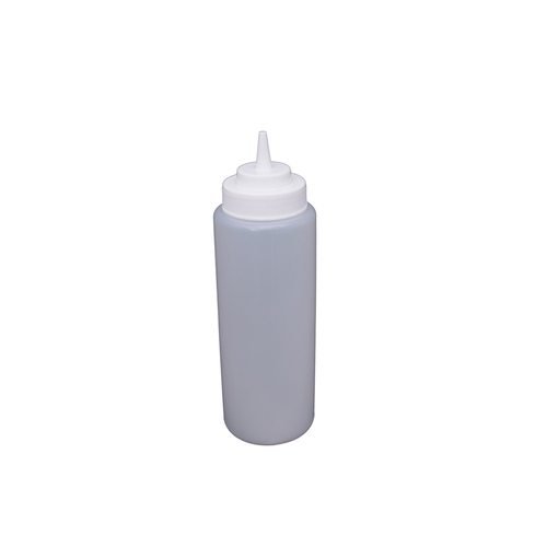 CAC China SQBT-W-32C 32 Oz. Clear Plastic Squeeze Bottle (6 Pack Per Case)