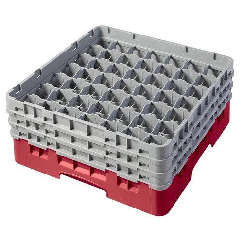 Cambro 49S638163 Camrack Glass Rack With (3) Soft Gray Extenders - 3 Cases