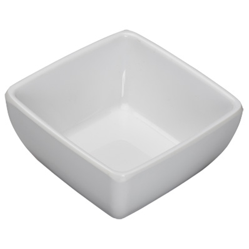 Winco WDM009-202
 5 Oz.
 Plastic
 White
 Square
 Mini Bowl  ( 48 pieces per Case)