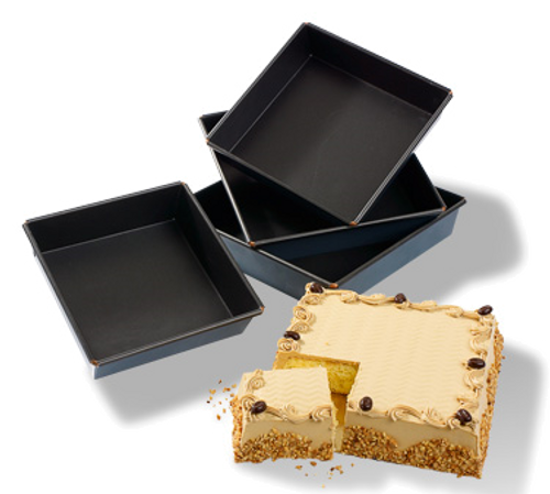 Matfer Bourgeat 331666 9.5" x 2" Square Steel Exopan Cake Pan