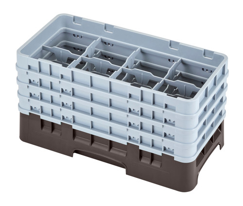 Cambro 8HS800167 Camrack Glass Rack With (4) Soft Gray Extenders