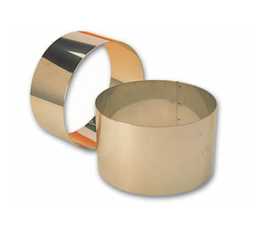 Matfer Bourgeat 371505 7.87" ID x 3.56"H Stainless Steel Round Pastry Ring