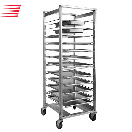 Cres Cor 207UA13A 69.75" H Aluminum Open Sides Full Height Mobile Utility Rack