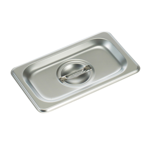 Winco SPSCN 1/9 Size 18/8 Stainless Steel Solid Steam Table Pan Cover