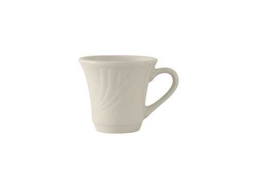 Tuxton YEF-070 3-3/8" 6 Oz. Ceramic American White/Eggshell Cup (3 Dozen Per Case)