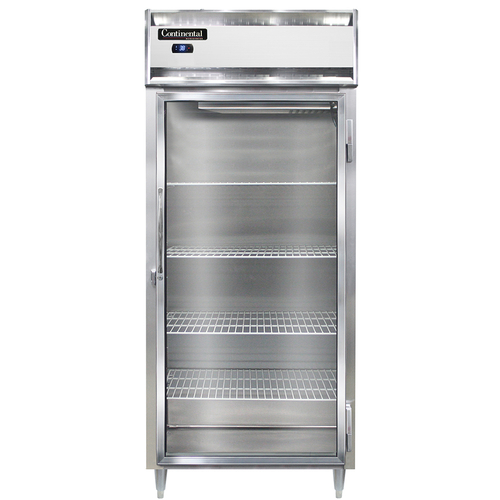 Continental Refrigerator D1RXSNSSGD 36.25" W One-Section Glass Door Reach-In Designer Line Extra-Wide Refrigerator