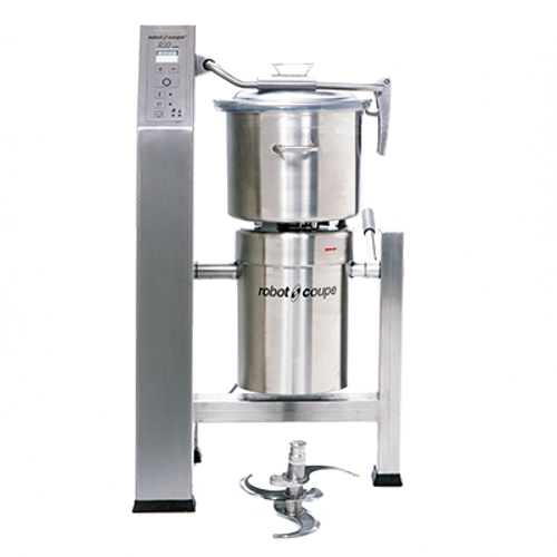 Robot Coupe R30T 28 L. Stainless Steel Vertical Floor Model Cutter and Mixer - 208-240 Volts, 7 HP