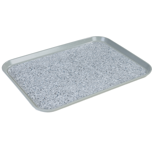 Dinex DXSMC1520NSM23 15" X 20" Gray With Gray Marble Fiberglass Patient Tray