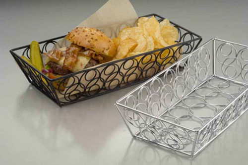 American Metalcraft LDLC1362 Chrome Plated Rectangular Loop-D-Loop Basket