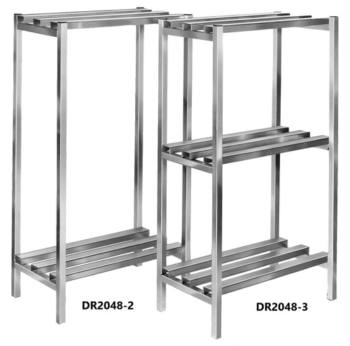 Channel DR2048-3 Lifetime Tough Dunnage Shelving Unit 48"W 2500 Lbs. Capacity Welded Aluminum Construction