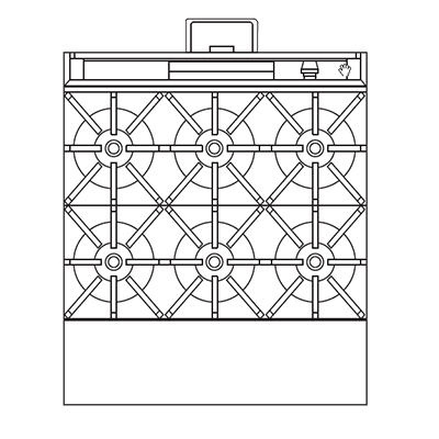 Southbend P32N-BBB 60.75" Gas Platinum Heavy Duty Range - 210,000 BTU