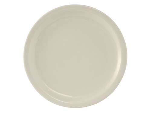 Tuxton TNR-016 10-1/2" Ceramic American White/Eggshell Round Plate (1 Dozen)