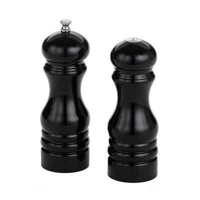 American Metalcraft PMSBL62 Salt and Pepper Mill and Shaker Set