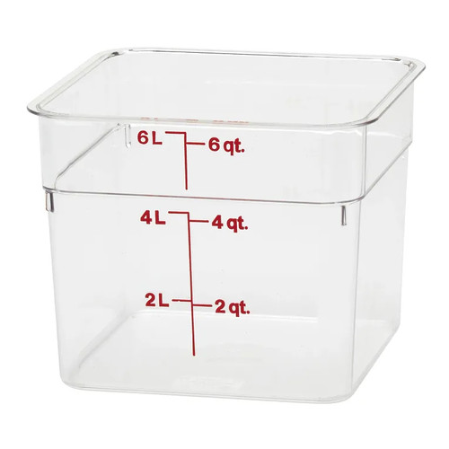 Cambro 6SFSCW135 6 qt Clear Square CamSquare Food Container