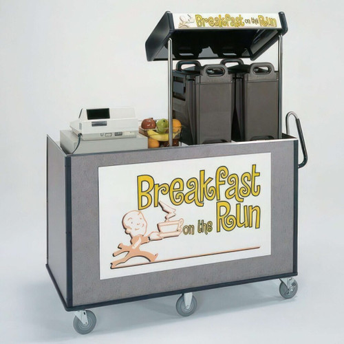 Lakeside 68030 Continental Nourishment/A La Carte Meal Delivery Deluxe Mart Cart 60" X 27-1/2" X 70"