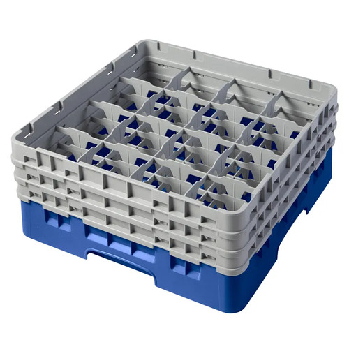Cambro 16S638168 Camrack Glass Rack With (3) Soft Gray Extenders - 3 Cases