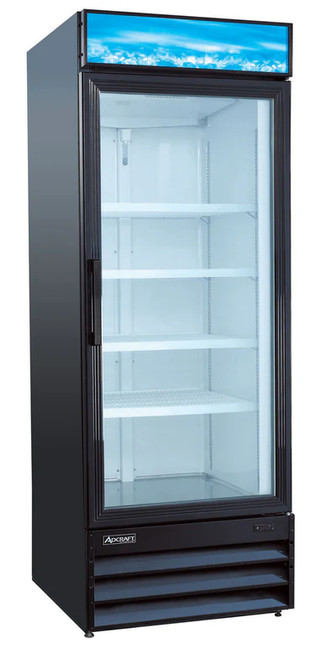 Admiral Craft USRFS-1D/B 28" W 1-Section Self-Closing Door U-STAR Refrigerator Merchandiser - 3 Amps