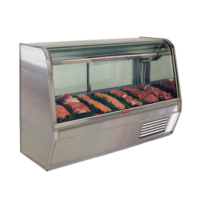 Howard McCray SC-CMS32E-6C-S-LED 74"W Curved Glass Fish/Poultry Service Case