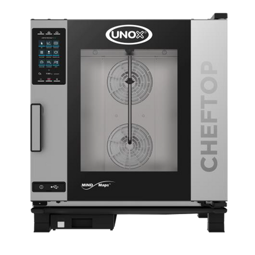 Unox XAVC-06FS-EPL 12 Hotel Size Pan Left-to-Right Door Opening Electric ChefTop MIND.Maps Plus Combi Oven - 208-240 Volts