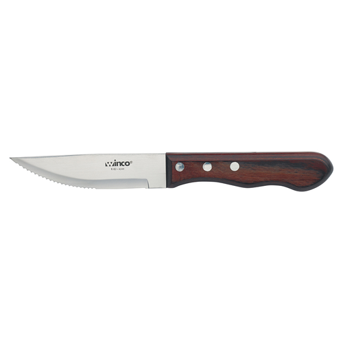 Winco K-82 9-3/4" Jumbo Steak Knife with Brazillian Polywood Handle (6 Each Per Pack)