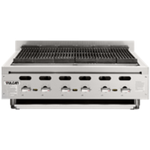 Vulcan VACB36-LP 36" W Liquid Propane Stainless Steel Countertop Achiever Charbroiler - 102,000 BTU