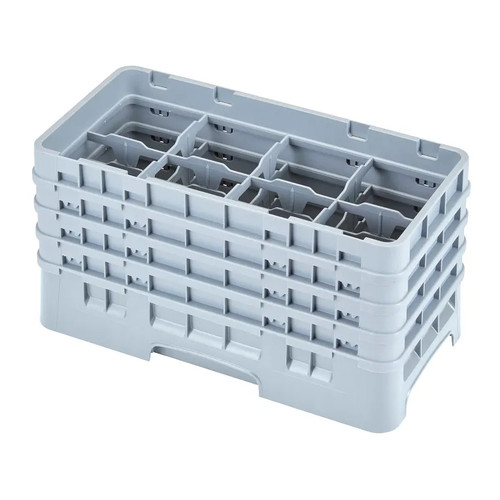 Cambro 8HS800151 Camrack Glass Rack With (4) Soft Gray Extenders - 2 Cases