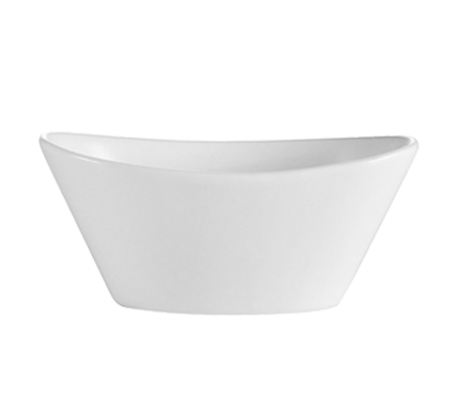 CAC China F-OV6 6.5 Oz. Super White Porcelain Oval Sushia Fruit Bowl (3 Dozen Per Case)