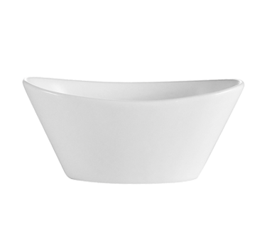 CAC China F-OV6 6.5 Oz. Super White Porcelain Oval Sushia Fruit Bowl (3 Dozen Per Case)
