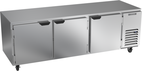 Beverage Air UCR93AHC 93"W Three-Section Reach-In Undercounter Refrigerator