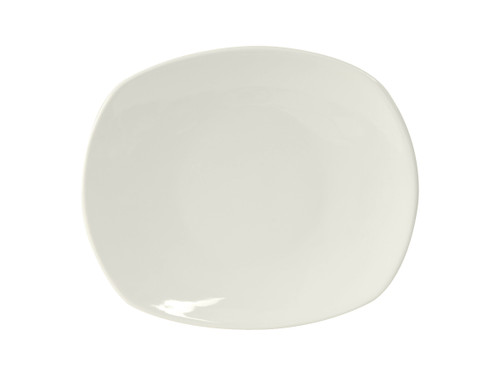 Tuxton AAU-006 Ceramic Pearl White Oval Plate (1 Dozen)