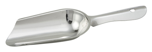Winco IS-4 4 Oz. Round Bottom Stainless Steel Ice Scoop