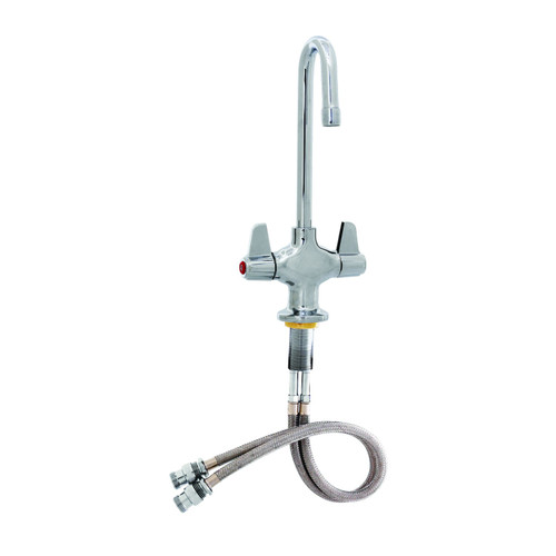 T&S Brass 5F-2SLX03 Equip Faucet deck mount single hole base 18"