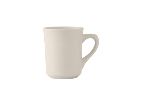 Tuxton TRE-017 3" 8 Oz. Ceramic American White/Eggshell Tiara Mug (3 Dozen Per Case)
