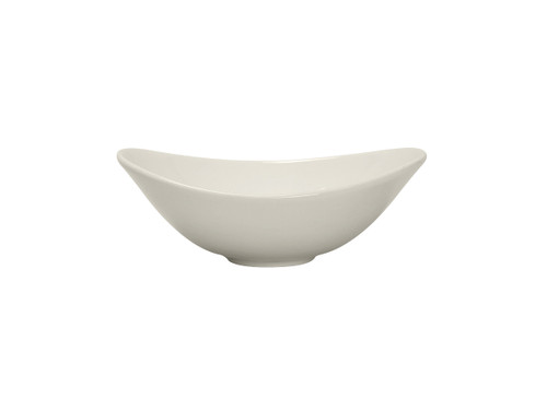 Tuxton AMU-403 20 Oz. Ceramic Pearl White Oval Capistrano Bowl (1 Dozen)