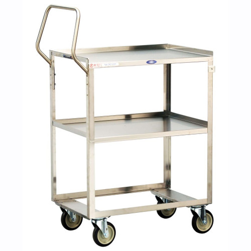 Lakeside 6600 Ergo-One 28" W Stainless Steel Open Base Light Duty Utility Cart